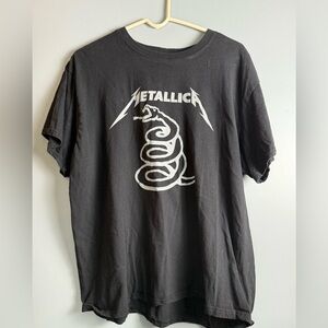 Metallica Black Album Art Graphic T-Shirt Men's Sz XL 24" PTP